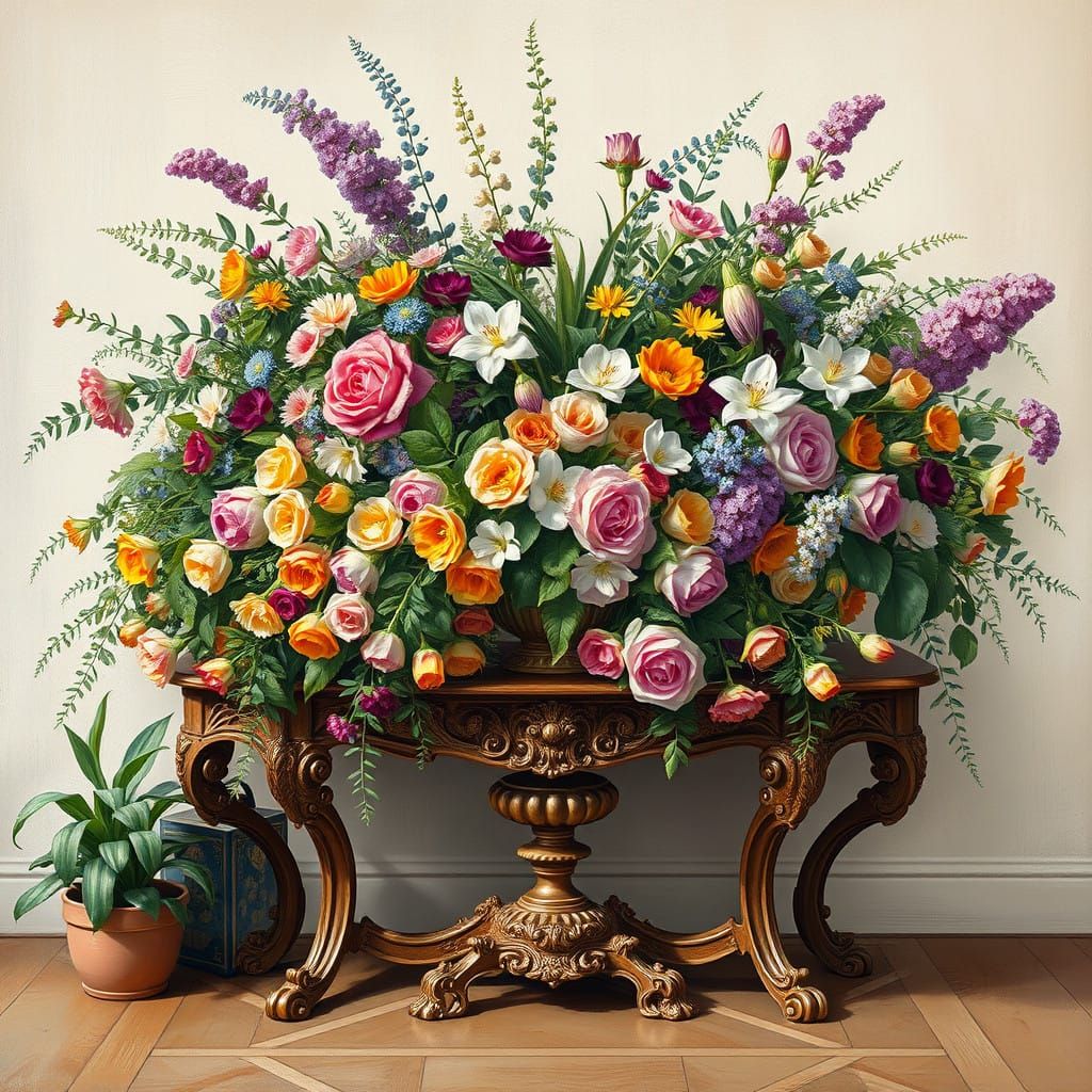 Elegant Spring Florals in Impressionist Gouache Style