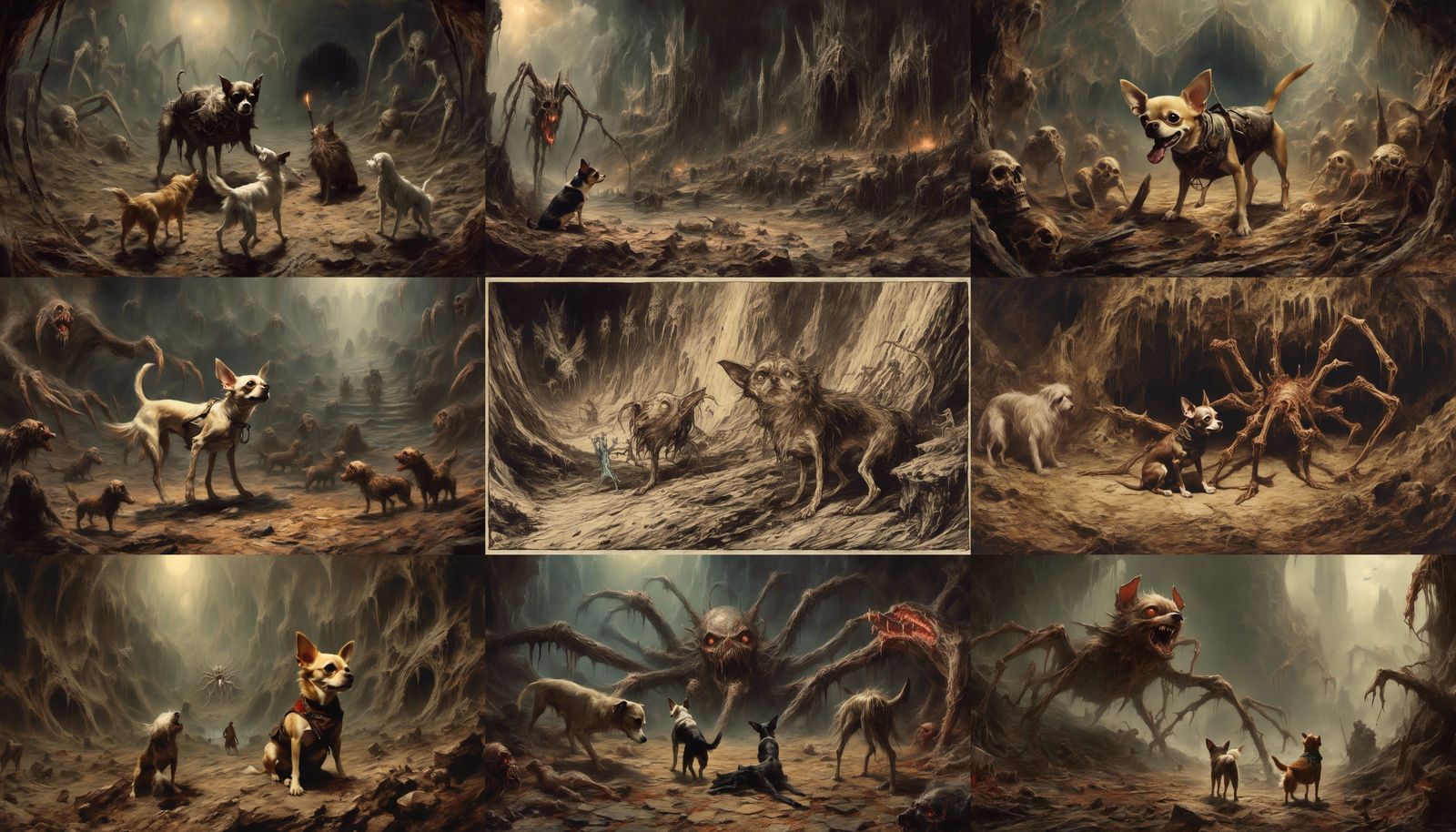 Giant Eight-Legged Chihuahua Confronts Hobbits