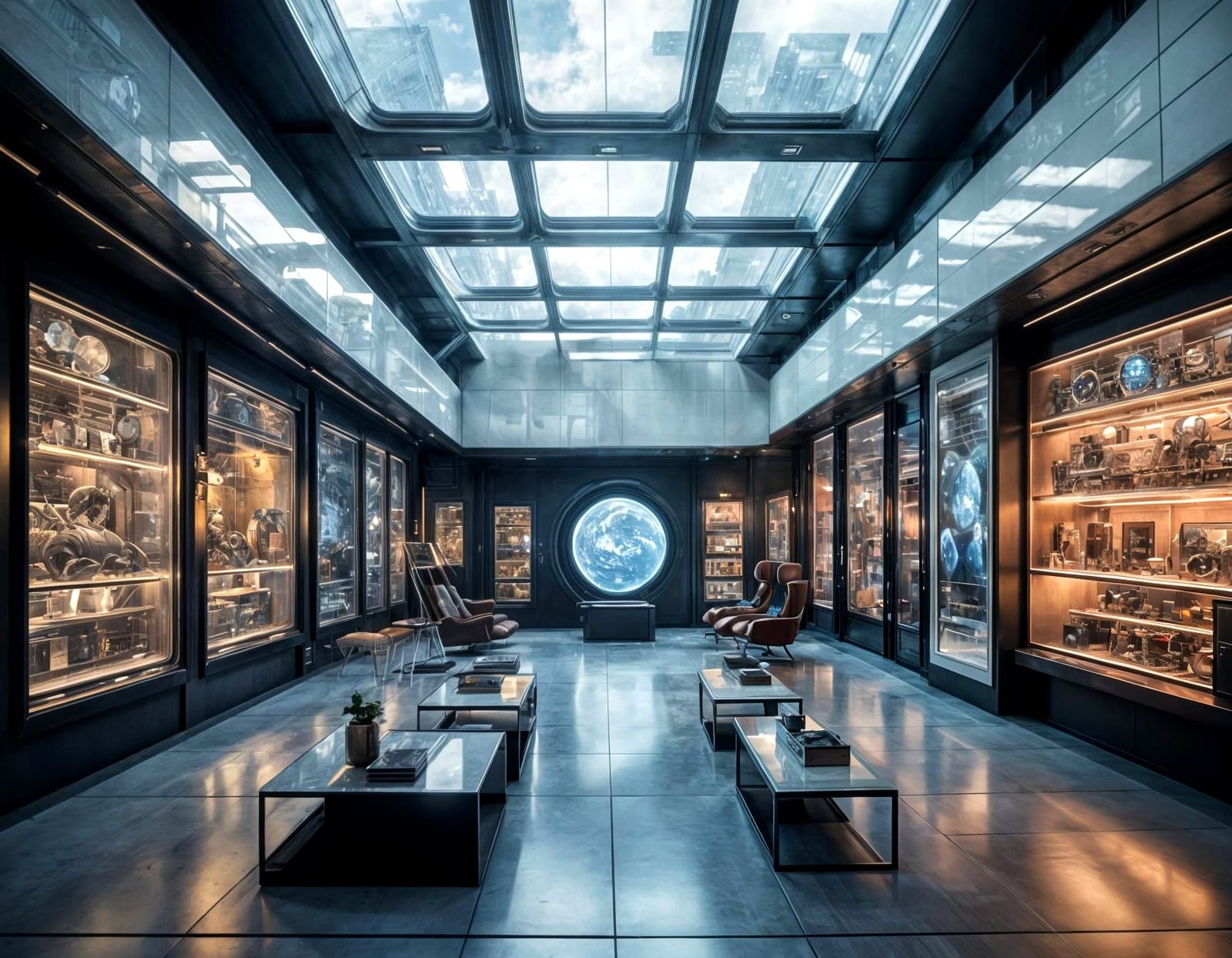 Futuristic Space Station Scene in Intricate Detail