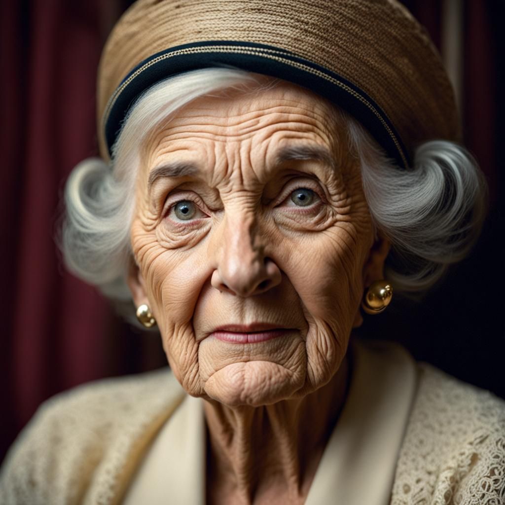 Disturbing Portrait of a Deranged 90-Year-Old Woman