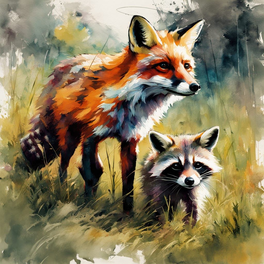 Vibrant Harmony in a Whimsical Countryside Scene