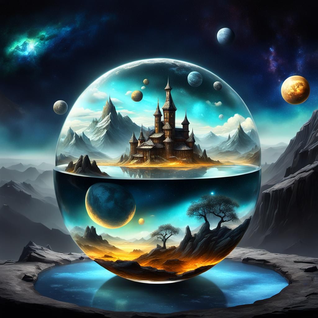 Ethereal Glass Landscape in Dall-E Artistic Style