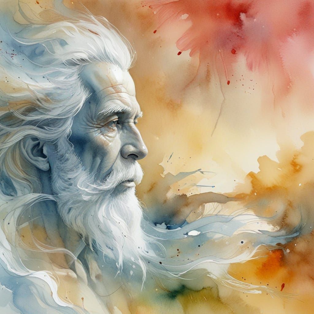 Ancient Man Contemplates Existence