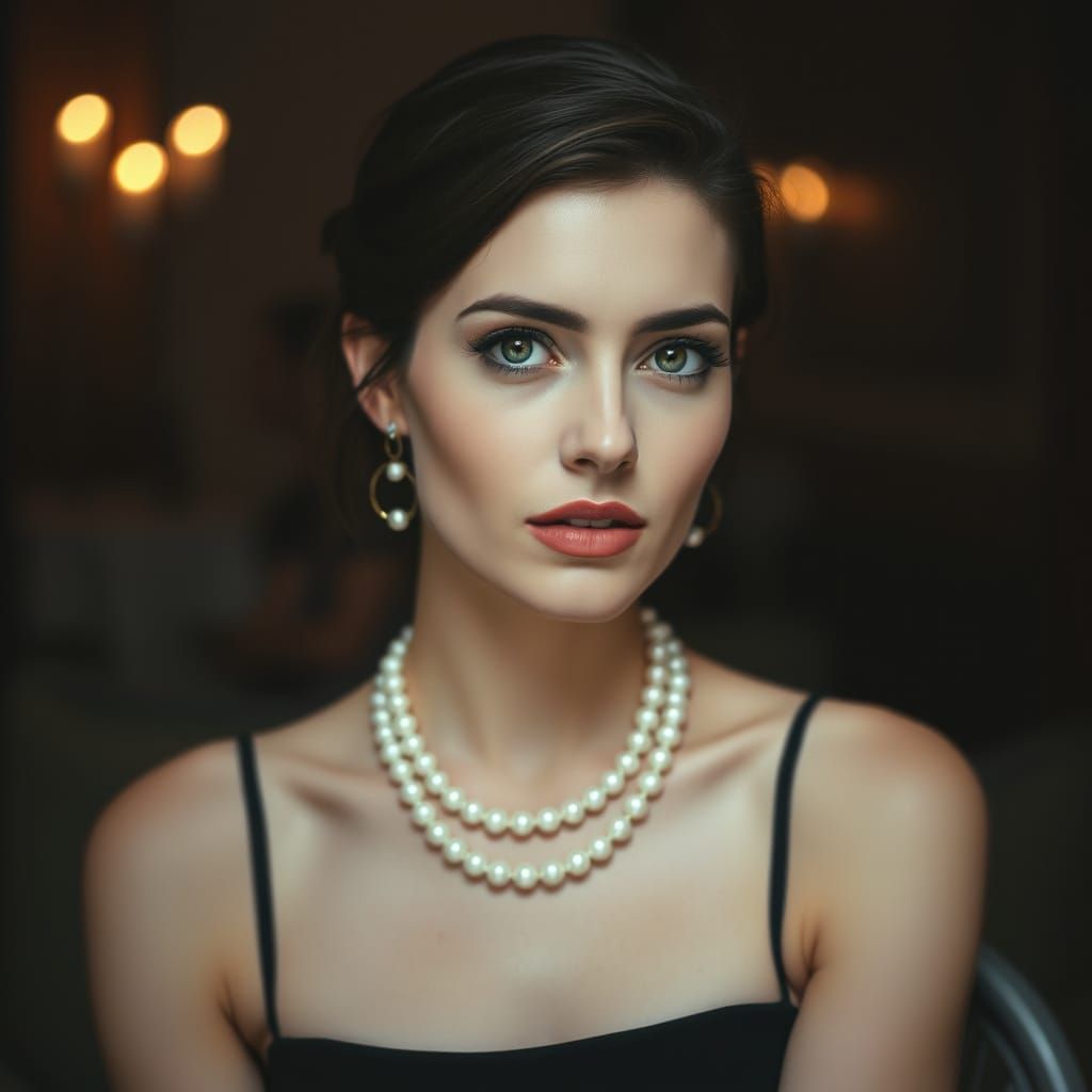 Elegant Woman in Soft Focus, Warm Light