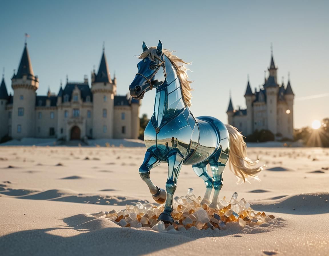 Glass Horse Runs Under Glass Castle: Cinematic Style