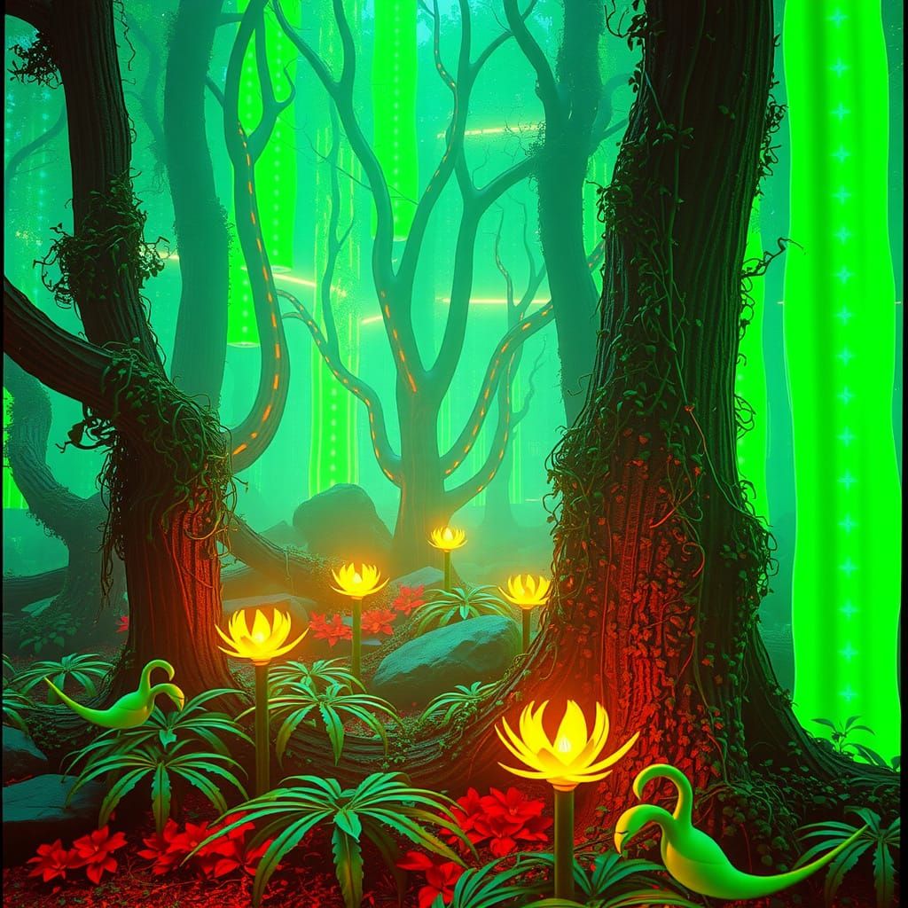 Mystical Cyber Jungle Captured on Grainy 35mm Film