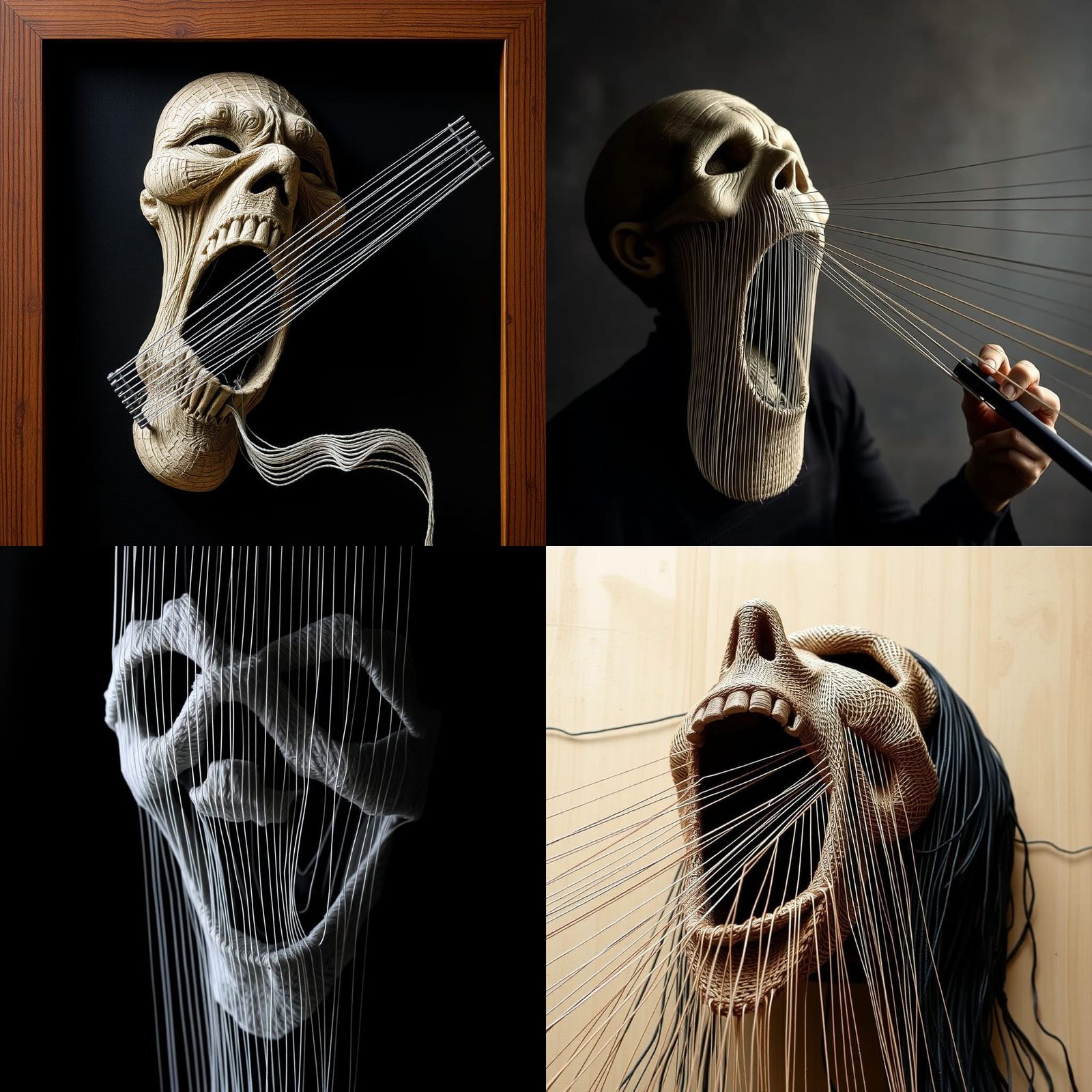 Surreal String Art: The Scream Reimagined