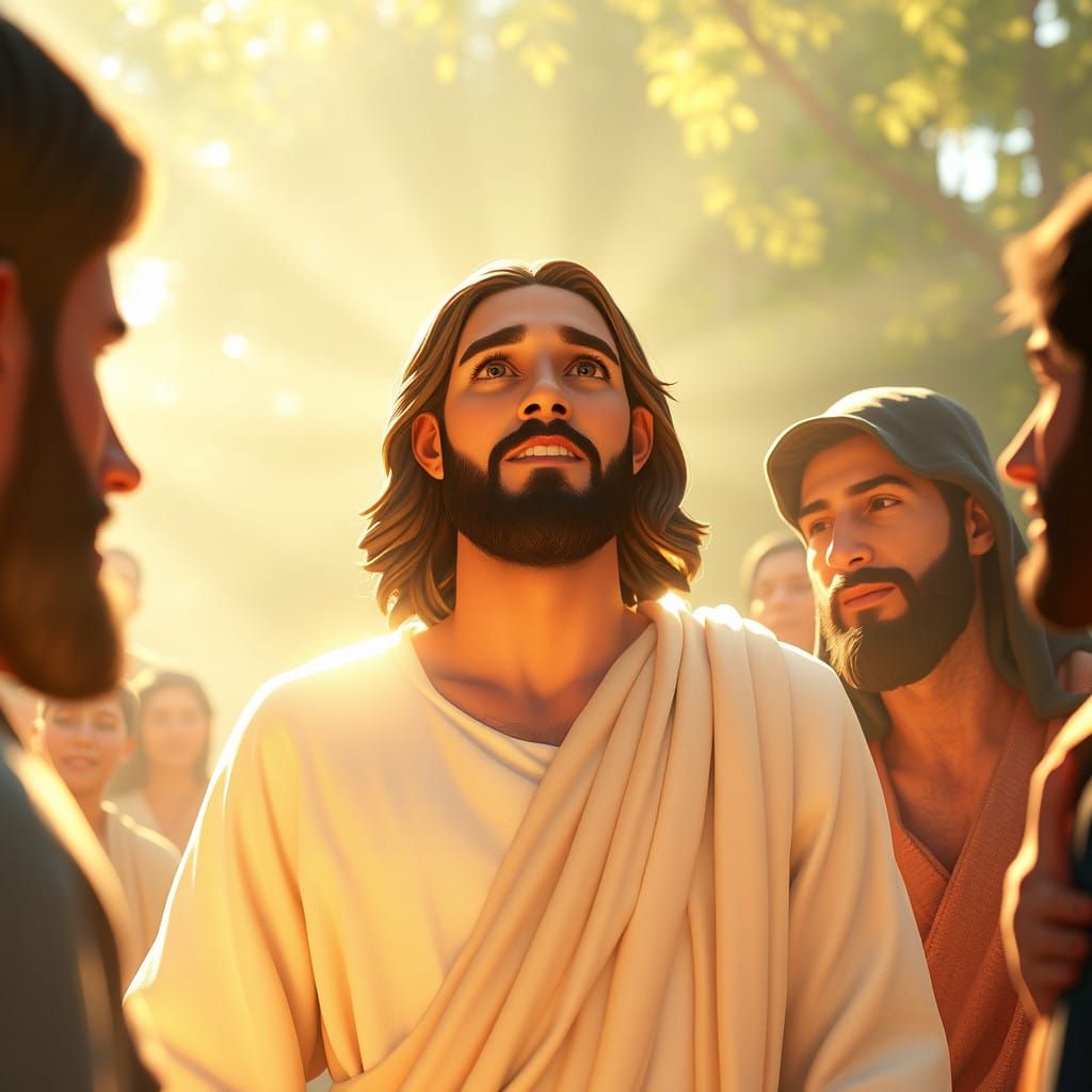 Jesus Appears in Resurrection Glory, Radiant and Divine