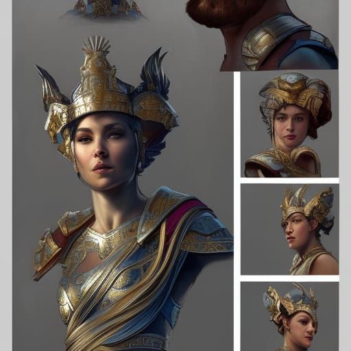Gladiator Chess Pieces: Detailed Artstation Portrait