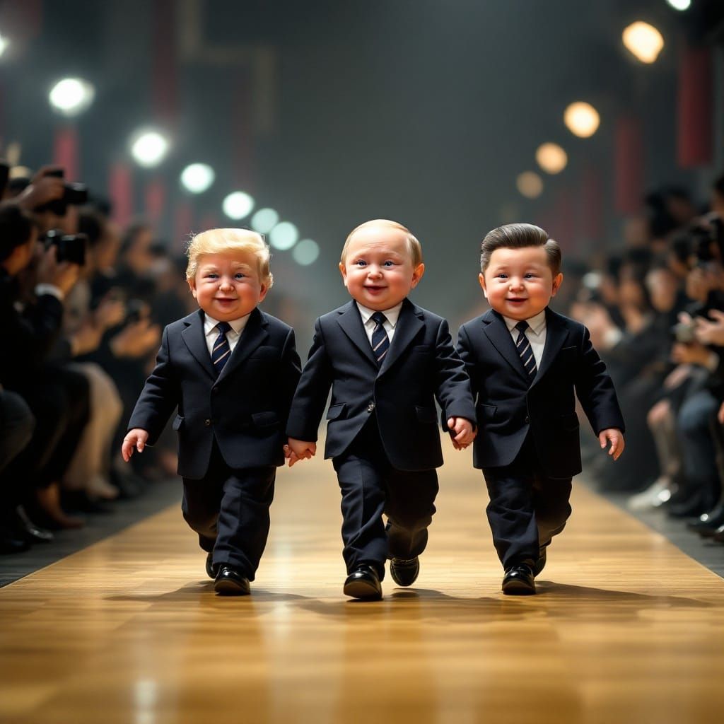 World Leaders as Toddlers Strut on the Catwalk