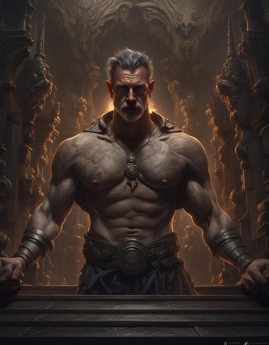 Ambitious Man in Dark Fantasy Concept Art