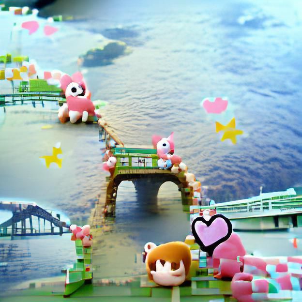Picturesque River Bridge with Detailed Textures