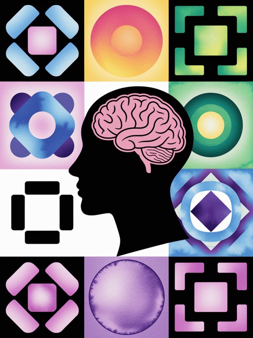 Optical Art of Whimsical Soul Silhouette