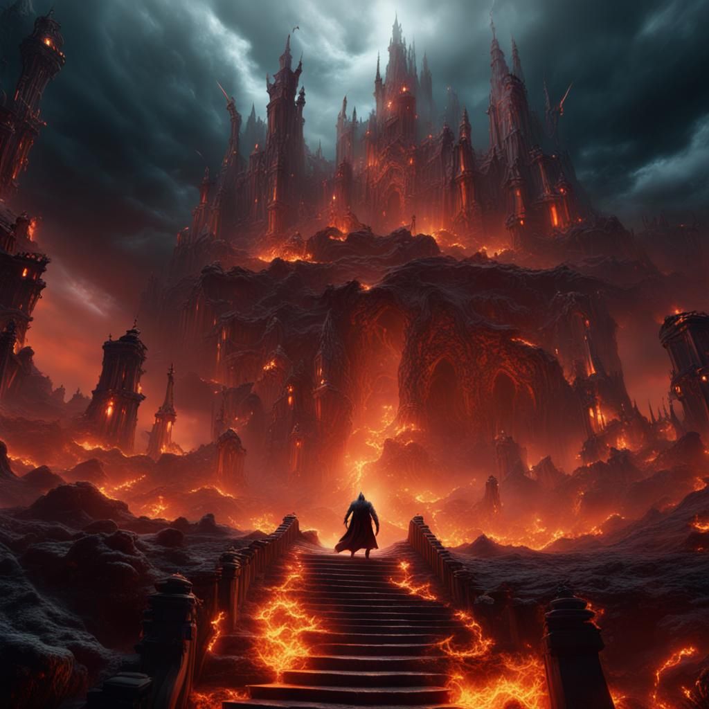 Souls Escaping Hades: Detailed Fantasy Concept Art