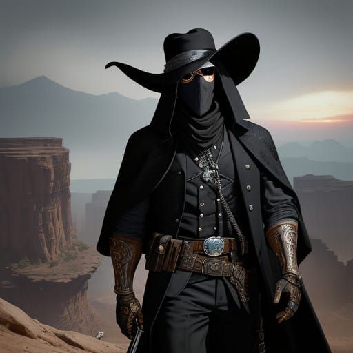 Deadeye Hero in Gritty Canyon Landscape