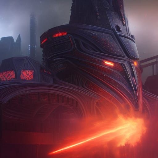 Coruscating Flames: Detailed Dread-Armour Concept Art