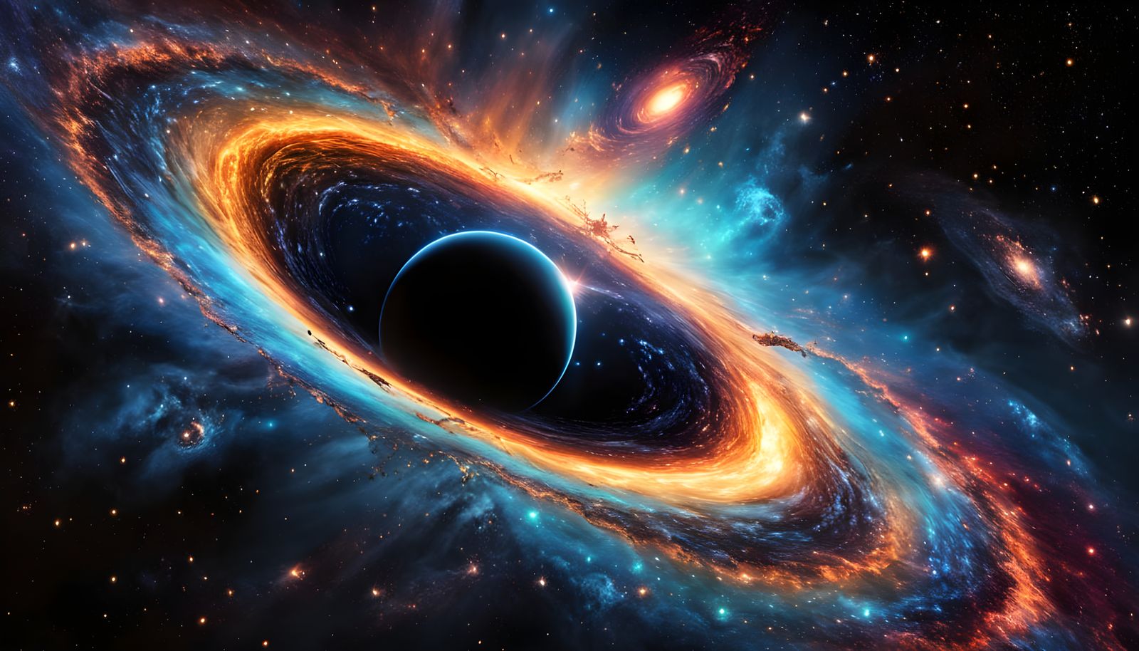 Galactic Waterfall Plunging into Black Hole