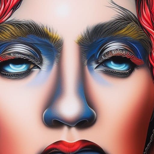 Baroque Surrealist Portrait with Detailed Features