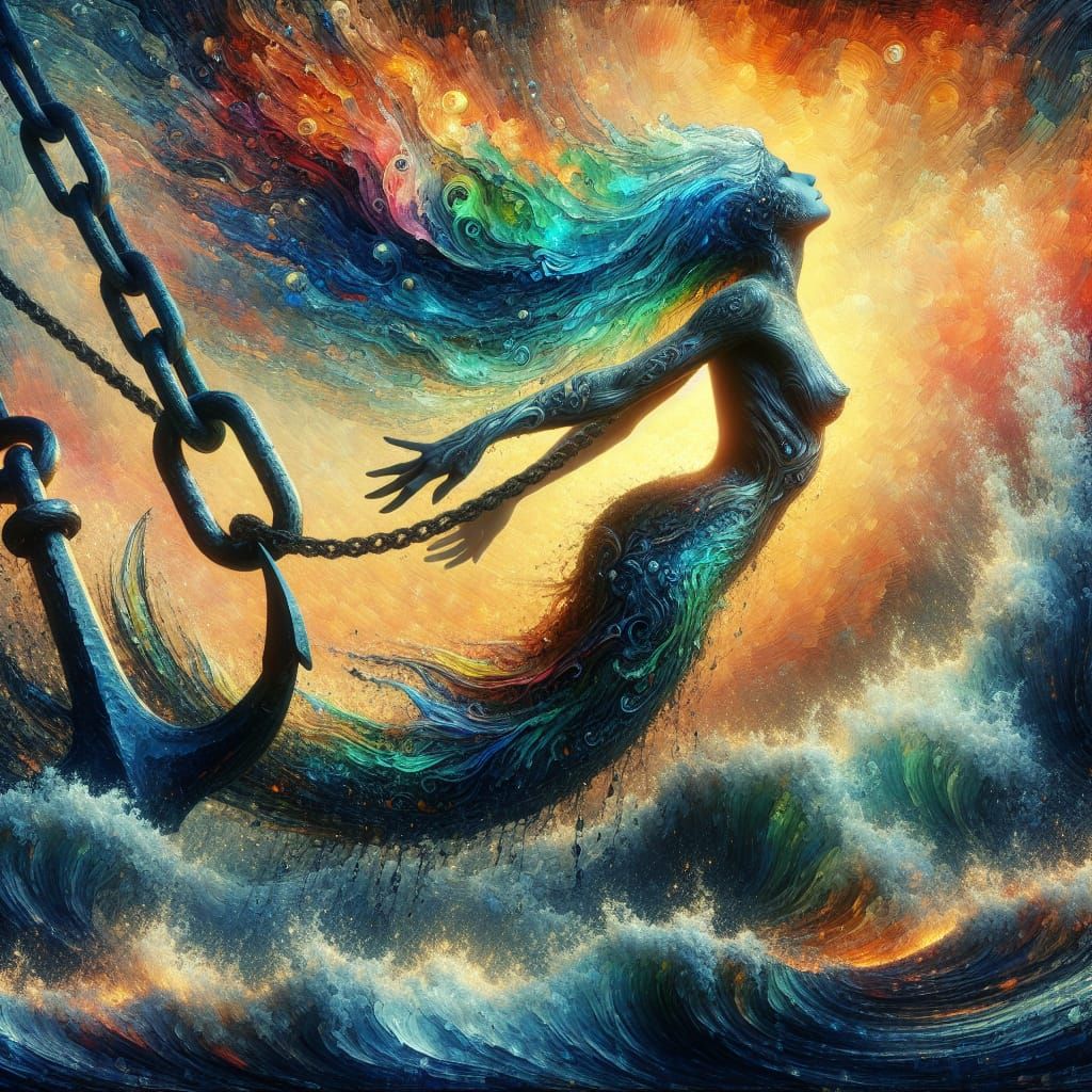 mermaid stealing anchor