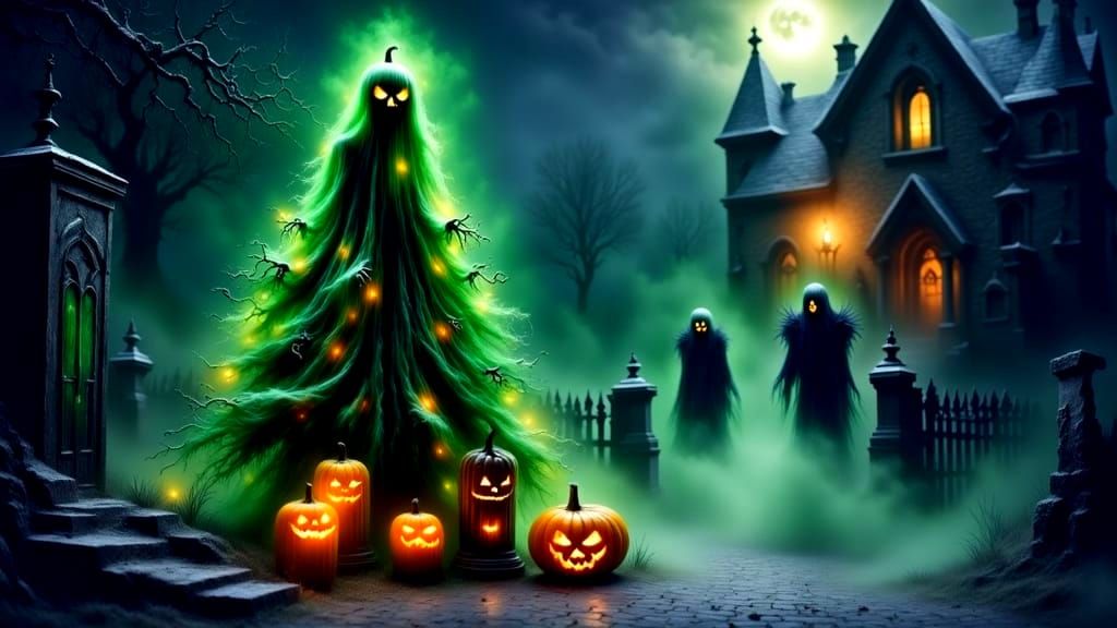 Gothic Undead Carolers in Ash Snow