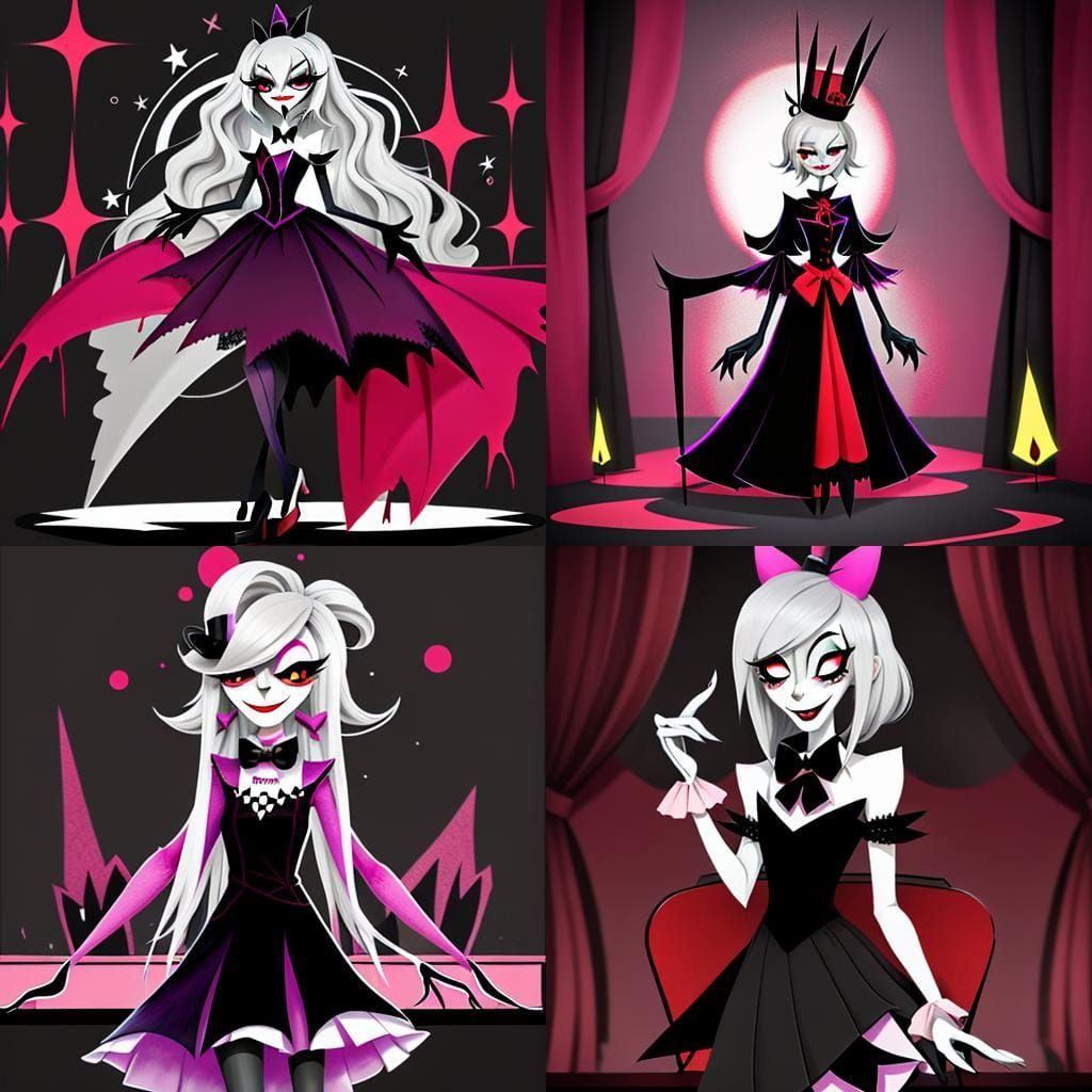 Hazbin Hotel Style Female Character Design