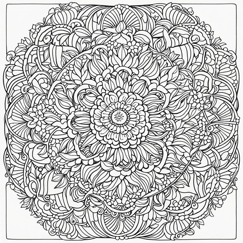 Spring Mandala Coloring Page for Kids
