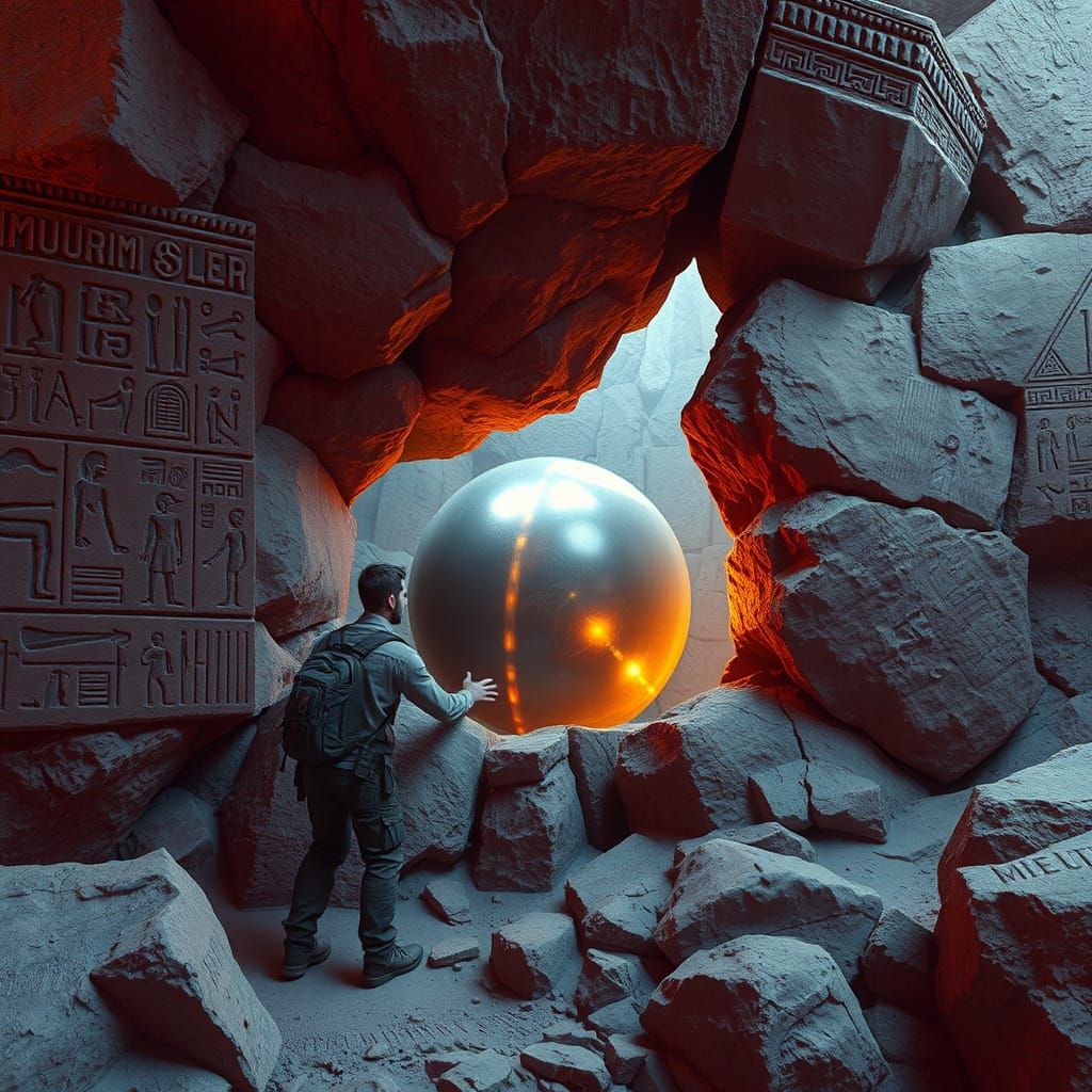 Ancient Hieroglyph Boulder Discovery in Museum