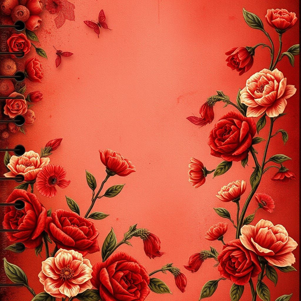 Ethereal Floral Fantasy in Vintage Style