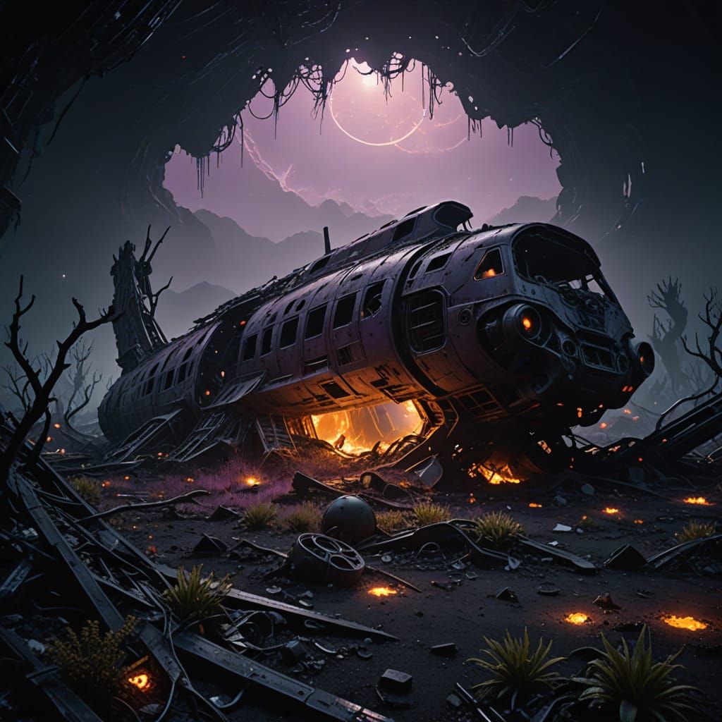 Epic Alien Landscape in Cinematic Style