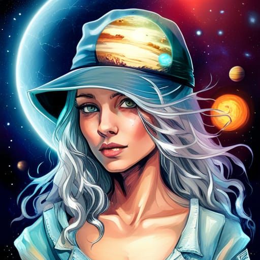 Ethereal Silver-Haired Girl in Anime Style