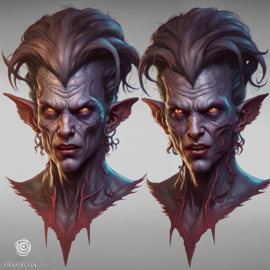 Demonic Eldritch Circus Freak Portrait in 8K