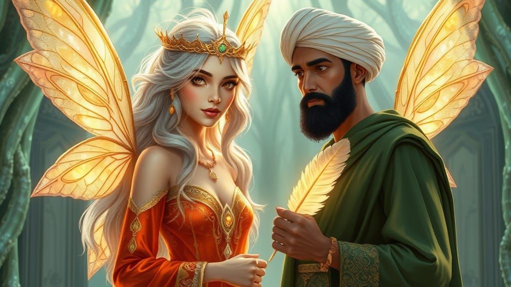 Ancient Fairy Queen Noor in Ultra-HD 4K, Soft Mystic Light