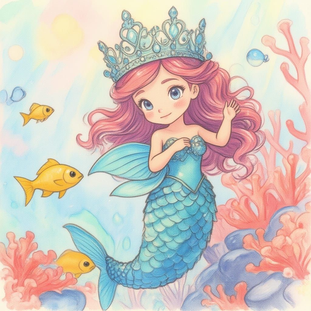 Whimsical Watercolor & Ink Manga Art