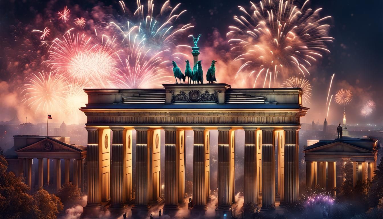 New Year's Eve Fireworks Over Berlin