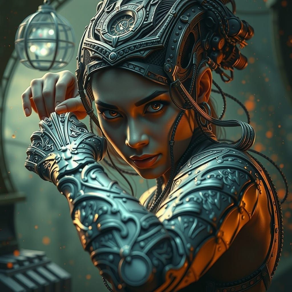 Steampunk Airship Romance in 8k Concept Art