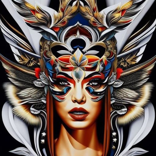 Kitsune and Phoenix: Detailed Digital Art