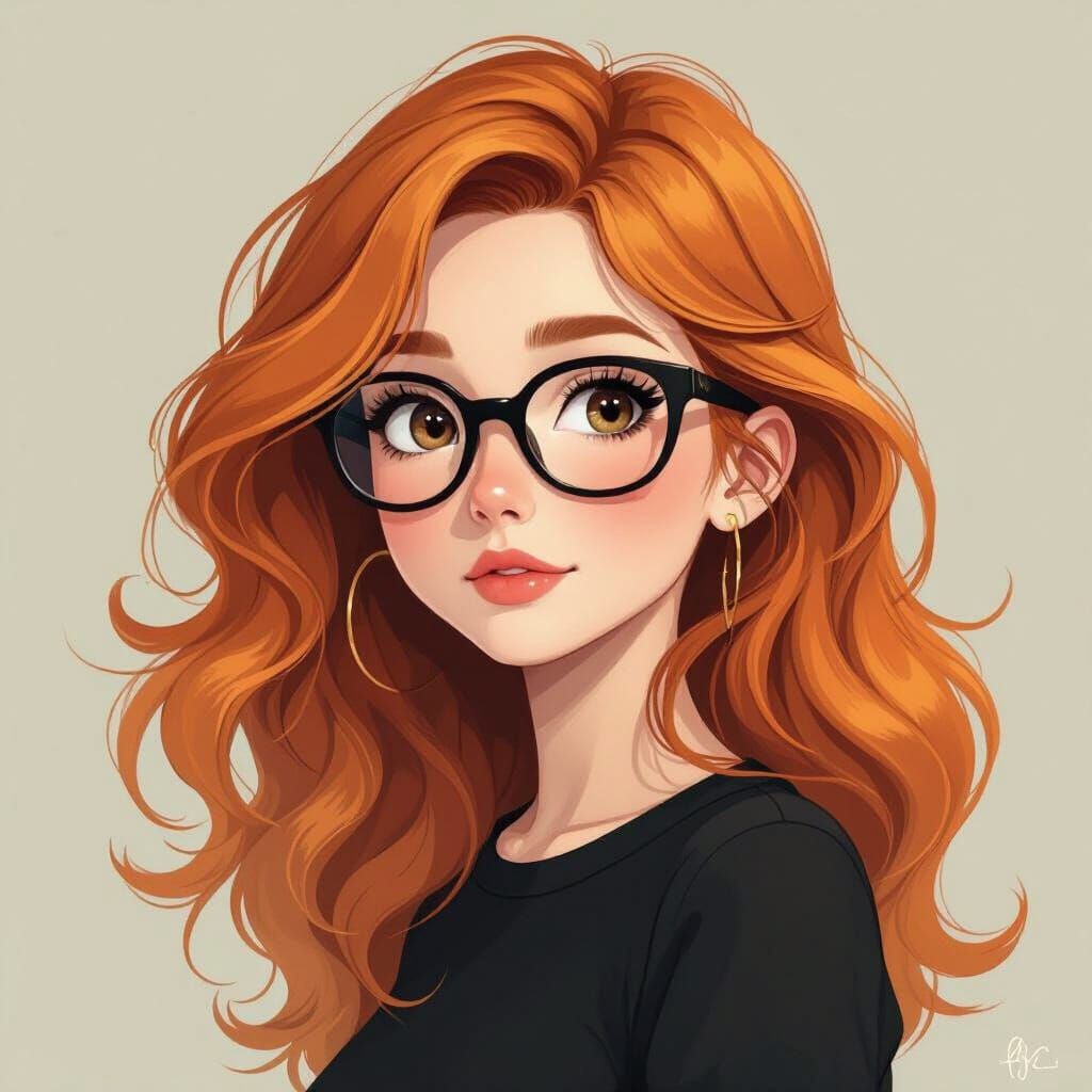 Esther Portrait in Whimsical Anime Style