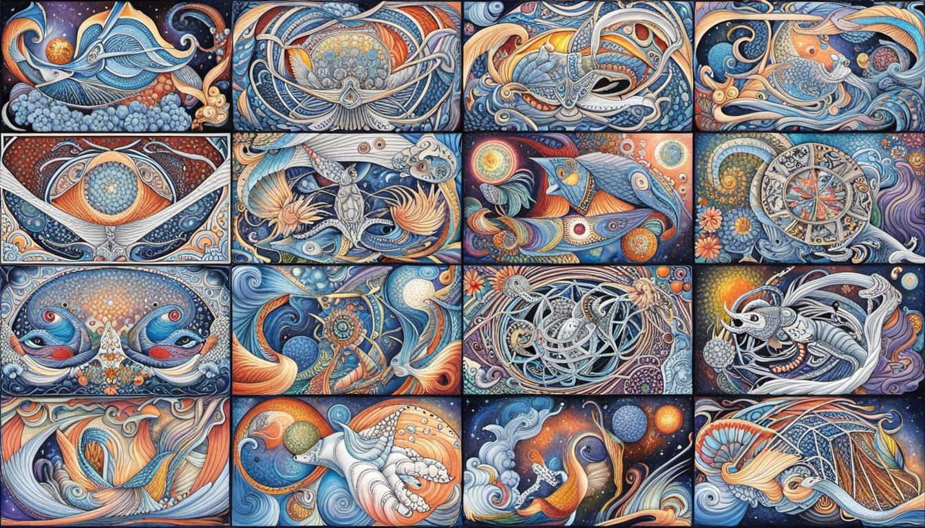 Mystical Fusion: Quantum Zentangle with Earth Chakras