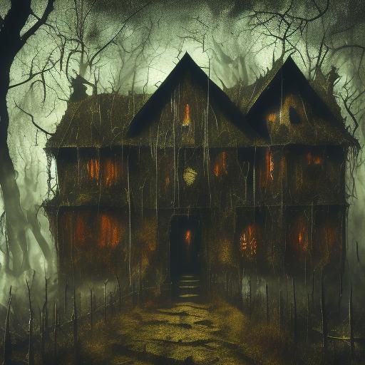 Eerie Halloween Night at Abandoned Farmhouse