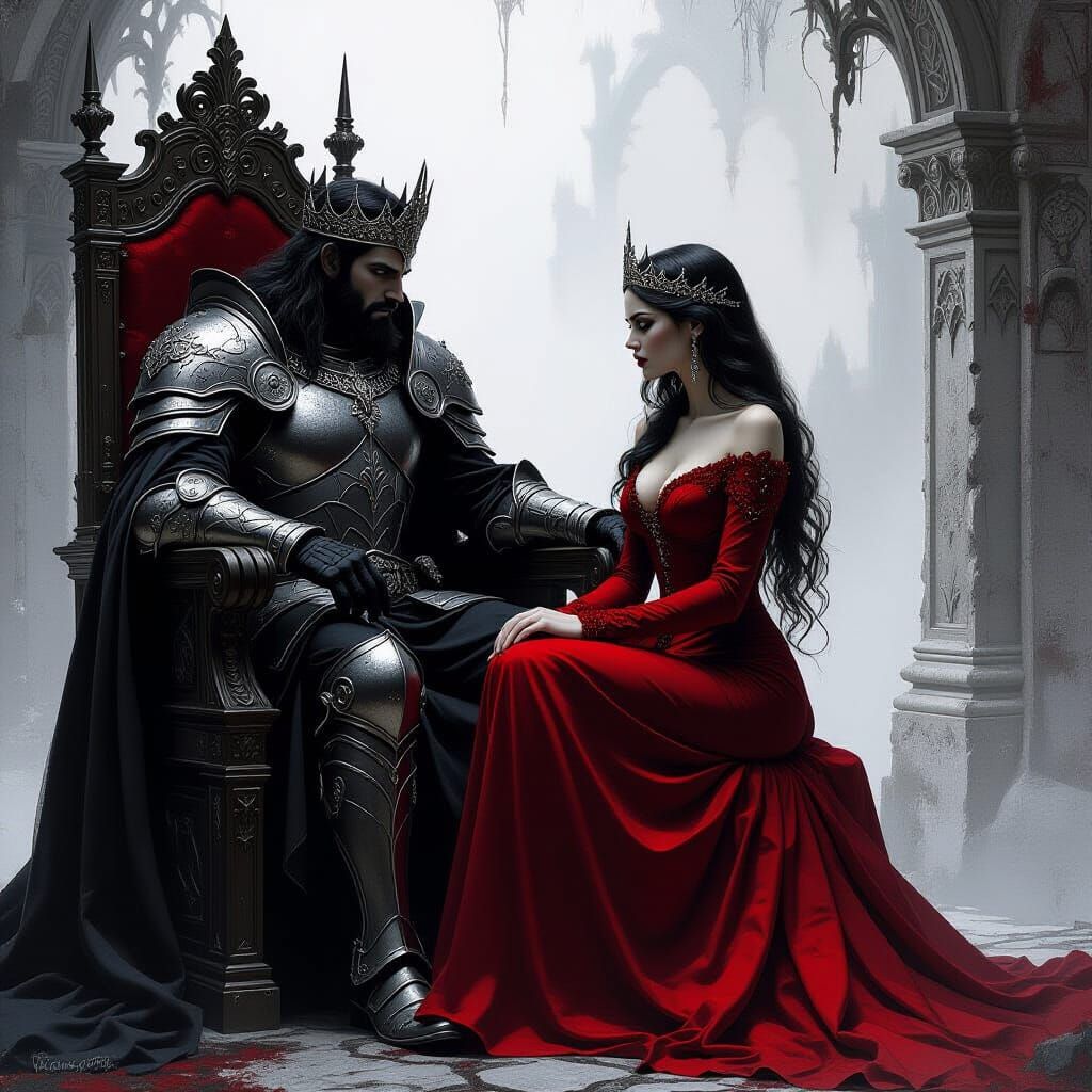 Dark King in Mystical Realm, Inspired by Beksiński