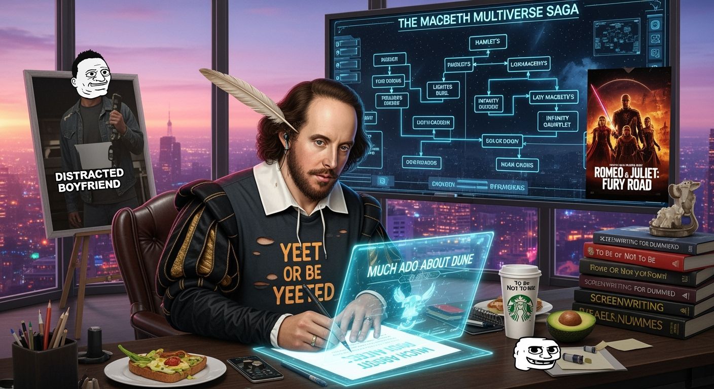 Shakespeare in Hollywood: A Humorous Futuristic Scene