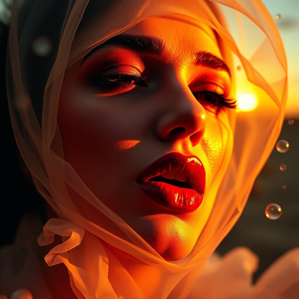 Surreal Beauty with Grotesque Undertones in Hyperdetailed Ar...