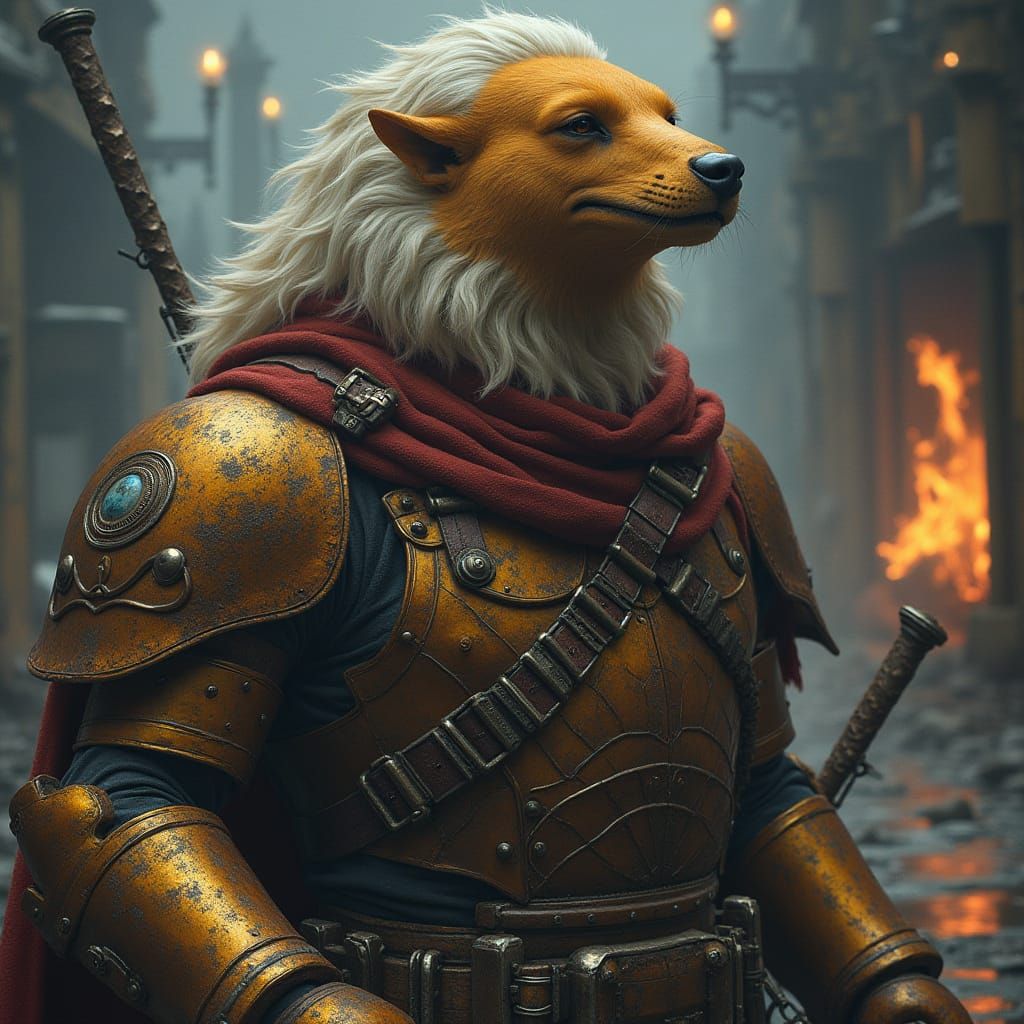 Mysterious Knight in Front of Sigma Symbol