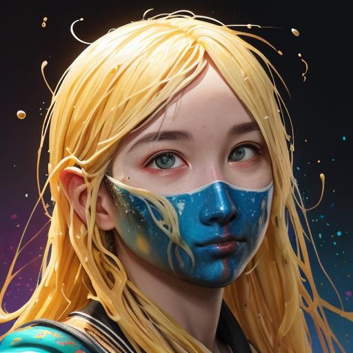 Hyperrealistic Spaghetti Carbonara Splash Art