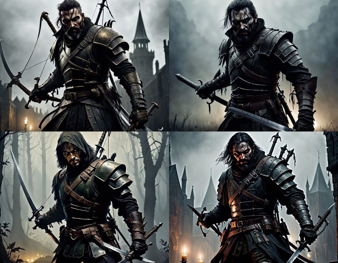 Gothic Horror Rogue with Rapier and Bow