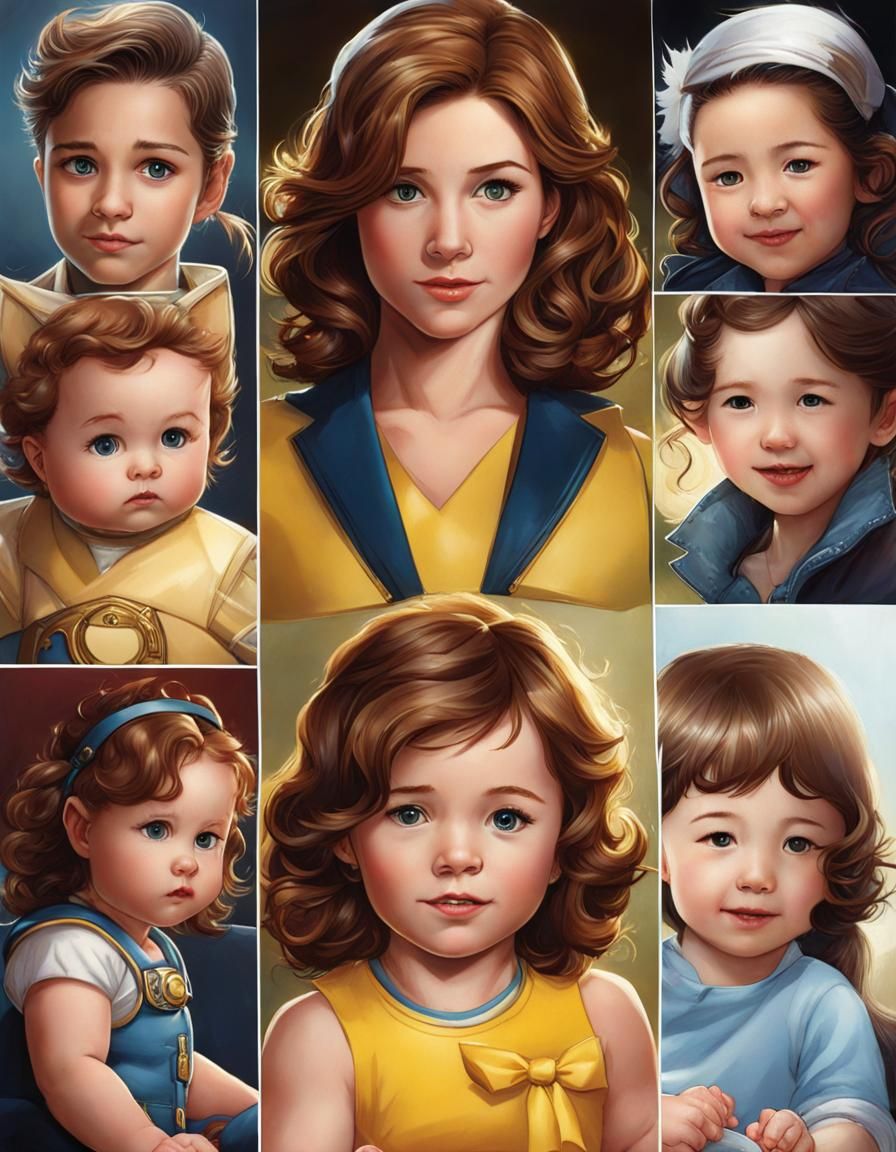 Kitty Pryde: Life Stages in Hyperrealistic Style