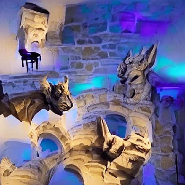Gargoyle and Mythical Creature Compose Music