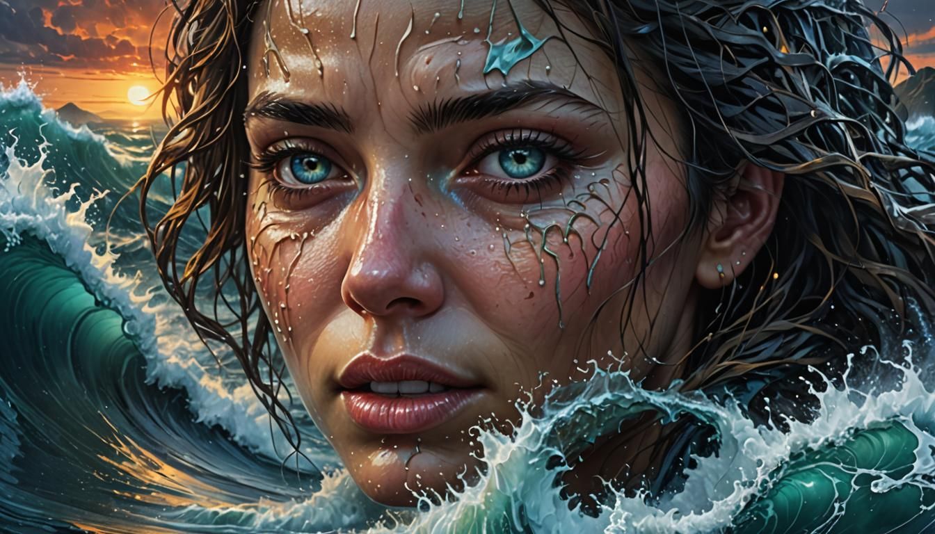 Weeping Goddess: Surreal Rivers of a Fantasy Landscape