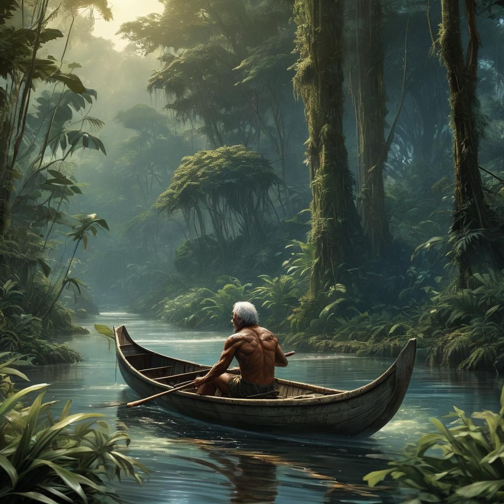 Amazonian Hunter in Comic Book Style