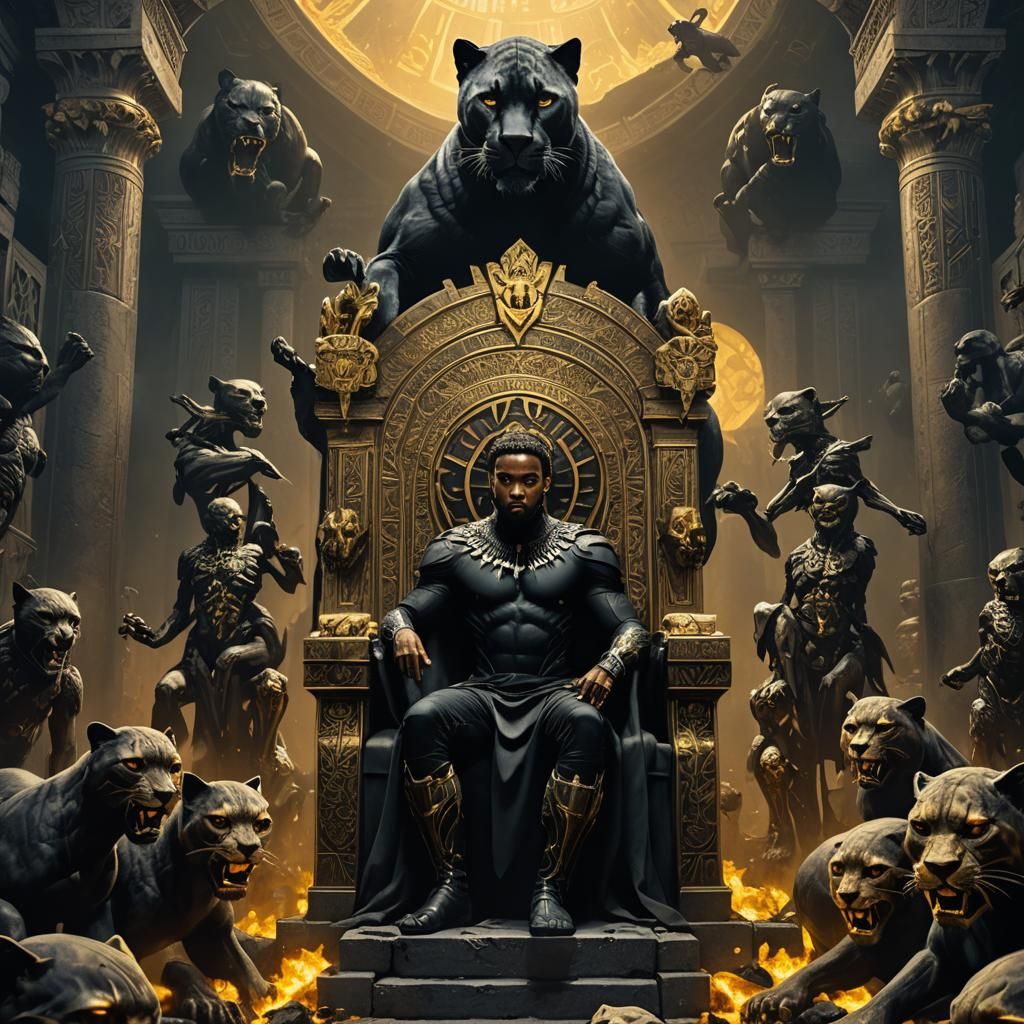 Persephone on Skull Throne in Dark Fantasy Style